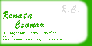 renata csomor business card